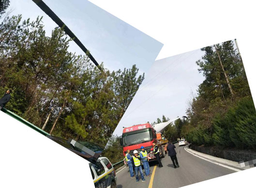 大件運輸受阻，負責人合力清障